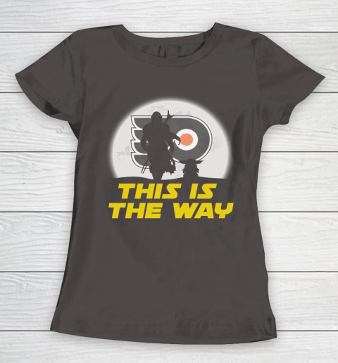 Philadelphia Flyers NHL Ice Hockey Star Wars Yoda And Mandalorian This Is The Way Women's T-Shirt 7