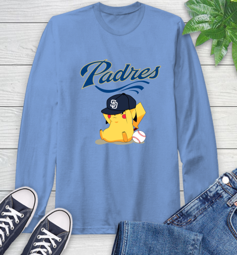 MLB Pikachu Baseball Sports San Diego Padres Long Sleeve T-Shirt 11