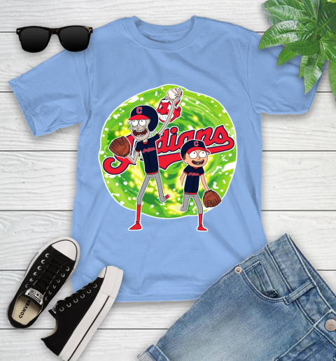 MLB Cleveland Indians Rick And Morty Baseball Sports Youth T-Shirt 11