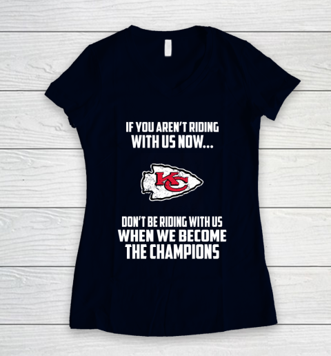 NFL Kansas City Chiefs Football We Become The Champions Women's V-Neck T-Shirt 2