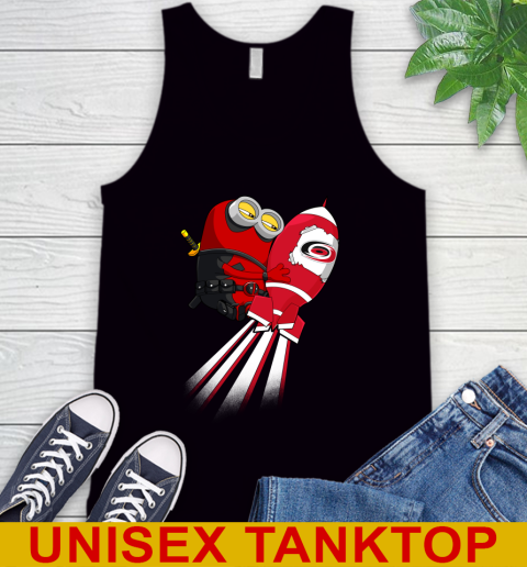 NHL Hockey Carolina Hurricanes Deadpool Minion Marvel Shirt Tank Top