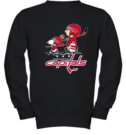 Let's Play Washington Capitals Ice Hockey Snoopy NHL Youth Sweatshirt
