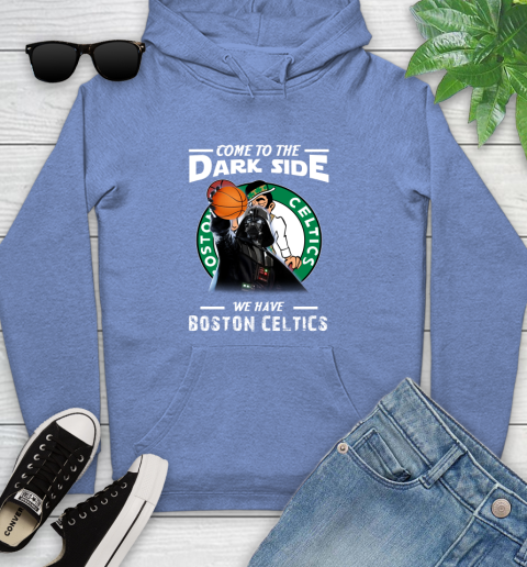 NBA Come To The Dark Side We Have Boston Celtics Star Wars Darth Vader Basketball Youth Hoodie 13