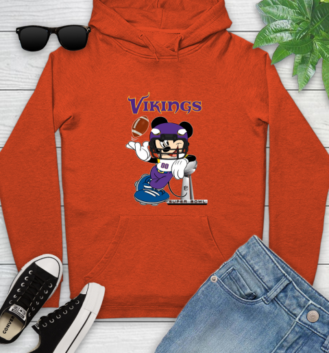 NFL Minnesota Vikings Mickey Mouse Disney Super Bowl Football T Shirt Youth Hoodie 5