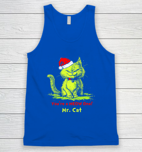 You're A Meow One Mr Cat Christmas Tank Top 3