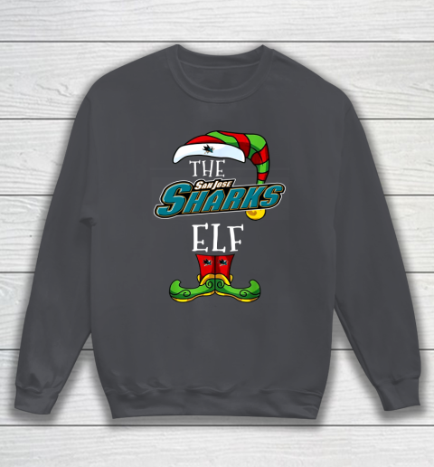 San Jose Sharks Christmas ELF Funny NHL Sweatshirt 4