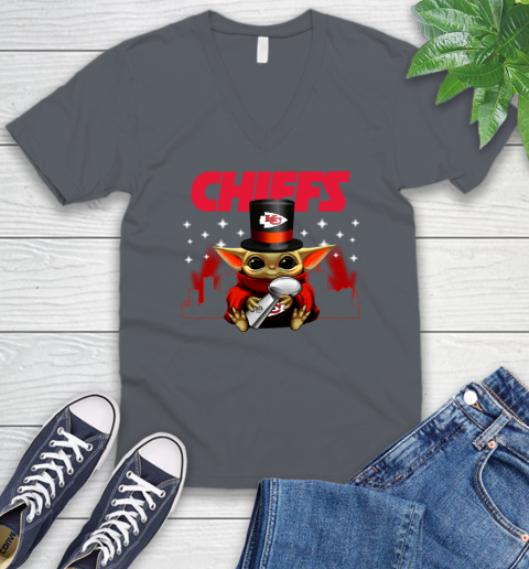 Super Bowl Baby Yoda Loves The Kansas City Chiefs Star Wars NFL Shirts 49