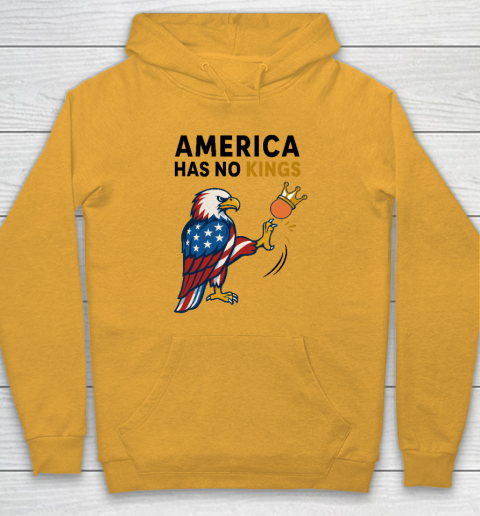 America Has No Kings Eagle Kick Orange Anti Trump Hoodie 2