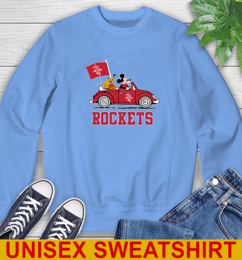 NBA Basketball Houston Rockets Pluto Mickey Driving Disney Shirt Sweatshirt 11