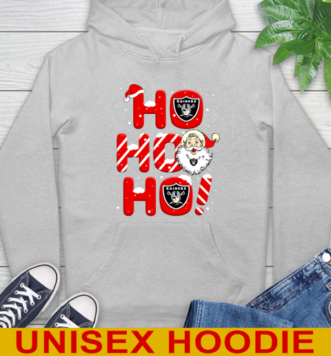 Oakland Raiders NFL Football Ho Ho Ho Santa Claus Merry Christmas Shirt Hoodie 6