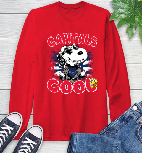 NHL Hockey Washington Capitals Cool Snoopy Shirt Long Sleeve T-Shirt - Image 13