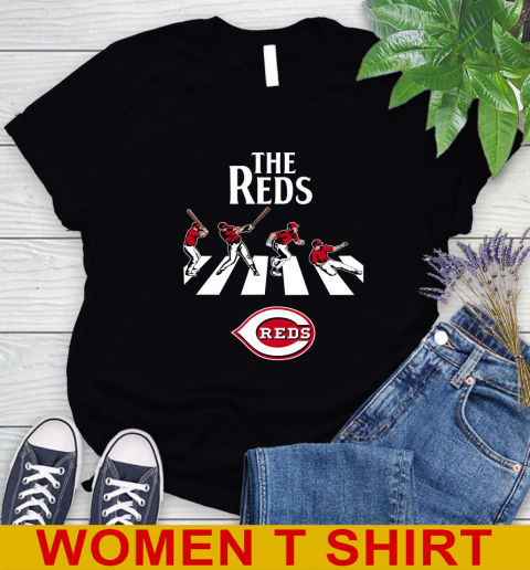 MLB Baseball Cincinnati Reds The Beatles Rock Band Shirt Women's T-Shirt