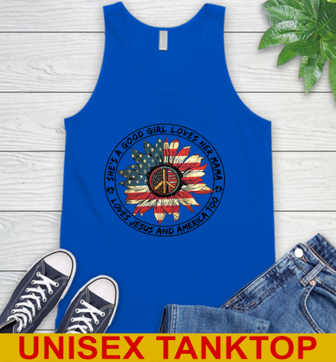America sunflower she's a good girl loves her mama shirt 59
