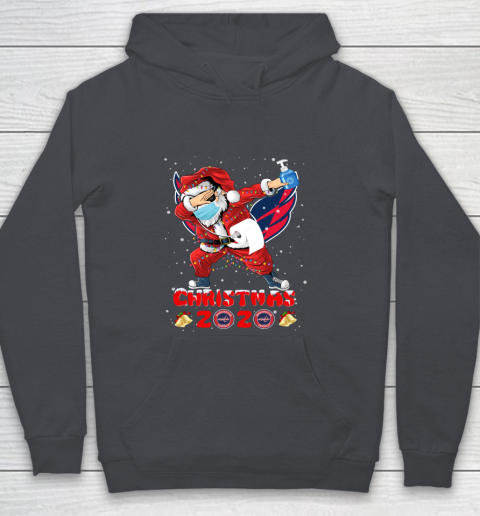 Washington Capitals Funny Santa Claus Dabbing Christmas 2020 NHL Youth Hoodie 5