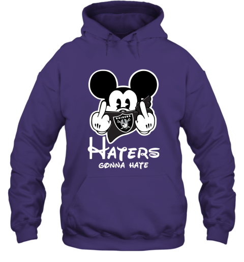 NFL Oakland Raiders Haters Gonna Hate Mickey Mouse Disney Football T Shirt sKCoRW4TZPP hoodie 23 95 151514 front purple