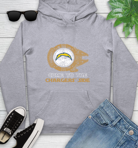 NFL Come To The Los Angeles Chargers Star Wars Football Sports Youth Hoodie 6