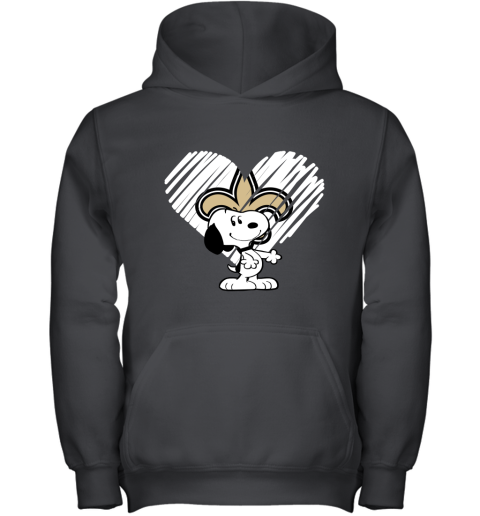 I Love Snoopy New Orleans Saints In My Heart NFL Youth Hoodie