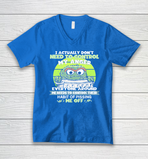 I Actually Don't Need To Control My Anger V-Neck T-Shirt 4