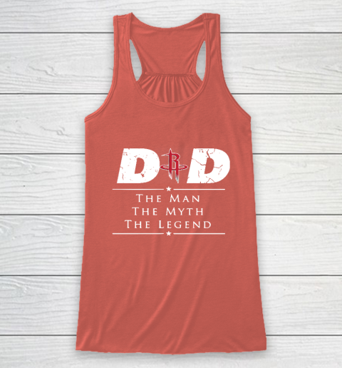 Houston Rockets NBA Basketball Dad The Man The Myth The Legend Racerback Tank 3