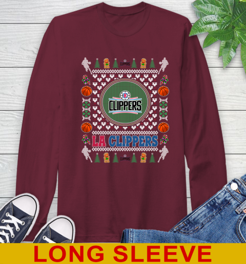 LA Clippers Merry Christmas NBA Basketball Loyal Fan Long Sleeve T-Shirt 7