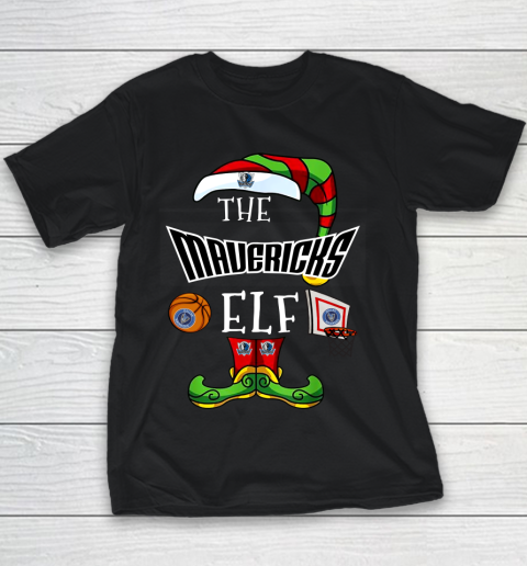 Dallas Mavericks Christmas ELF Funny NBA Youth T-Shirt