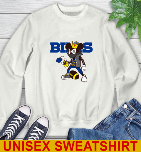 Buffalo Bills NFL Football Mickey Peace Sign Sports Sweatshirt