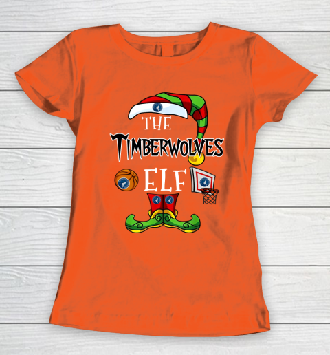 Minnesota Timberwolves Christmas ELF Funny NBA Women's T-Shirt 3