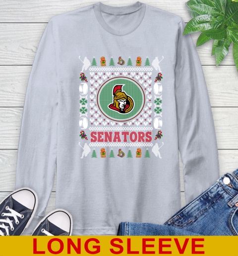 Ottawa Senators Merry Christmas NHL Hockey Loyal Fan Long Sleeve T-Shirt 6