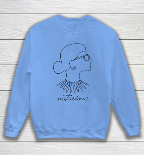 Notorious RBG Ruth Bader Ginsburg Profile Line Drawing Sweatshirt 7