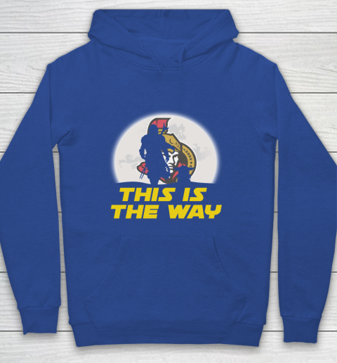 Ottawa Senators NHL Ice Hockey Star Wars Yoda And Mandalorian This Is The Way Youth Hoodie 6