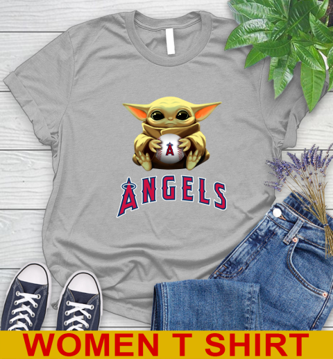 MLB Baseball Los Angeles Angels Star Wars Baby Yoda Shirt 93
