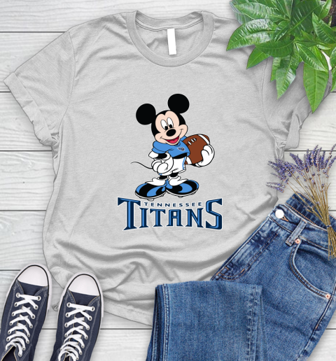 NFL Football Tennessee Titans Cheerful Mickey Mouse Shirt Women's T-Shirt 2
