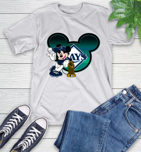 MLB Tampa Bay Rays The Commissioner's Trophy Mickey Mouse Disney T-Shirt 13 MLB Tampa Bay Rays The Commissioner's Trophy Mickey Mouse Disney T-Shirt - Image 13
