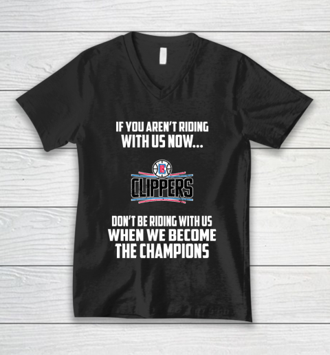 NBA LA Clippers Basketball We Become The Champions V-Neck T-Shirt