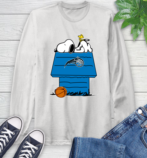 Orlando Magic NBA Basketball Snoopy Woodstock The Peanuts Movie Long Sleeve T-Shirt