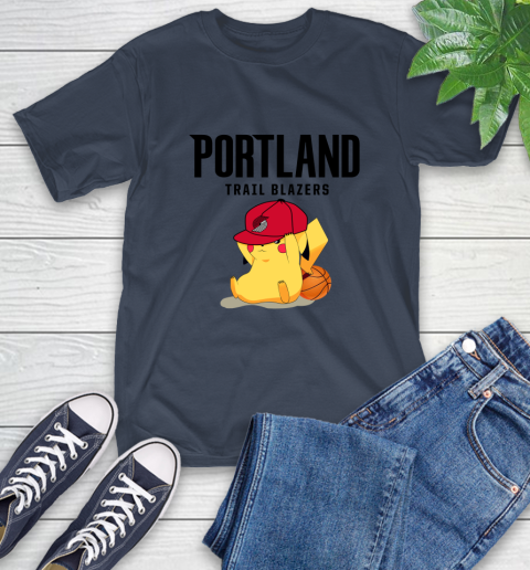 NBA Pikachu Basketball Sports Portland Trail Blazers T-Shirt 4