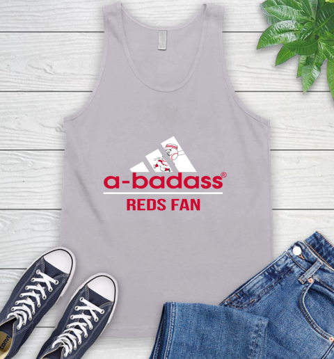 MLB A Badass Cincinnati Reds Fan Adidas Baseball Sports Tank Top 3