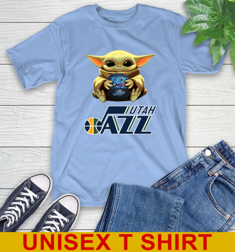 NBA Basketball Utah Jazz Star Wars Baby Yoda Shirt 11