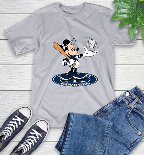 MLB Baseball New York Yankees Cheerful Mickey Disney Shirt T-Shirt 6