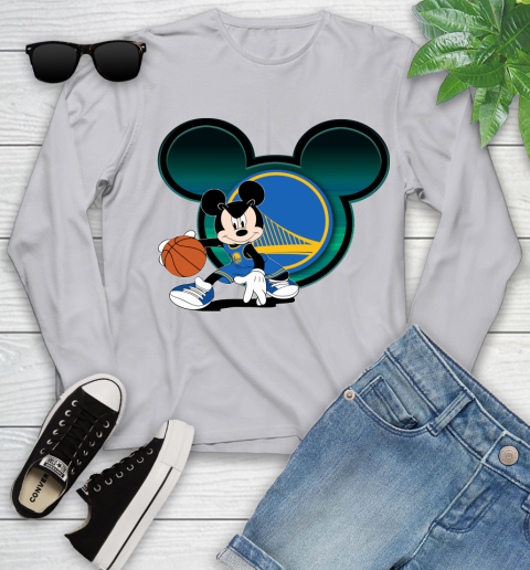 NBA Golden State Warriors Mickey Mouse Disney Basketball Youth Long Sleeve 5