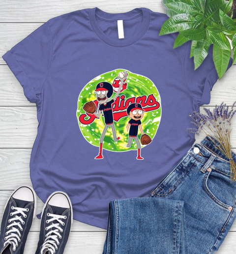 MLB Cleveland Indians Rick And Morty Baseball Sports Women's T-Shirt 11