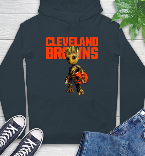 Cleveland Browns NFL Football Groot Marvel Guardians Of The Galaxy Hoodie 7