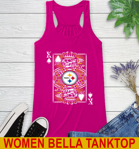Pittsburgh Steelers NFL Football The King Of Spades Death Cards Shirt Racerback Tank 6