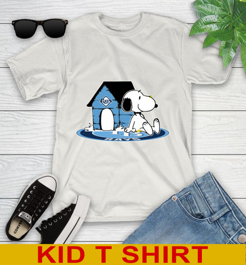 MLB Baseball Tampa Bay Rays Snoopy The Peanuts Movie Shirt Youth T-Shirt 12