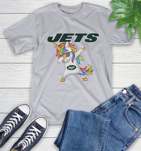 New York Jets NFL Football Funny Unicorn Dabbing Sports T-Shirt 18