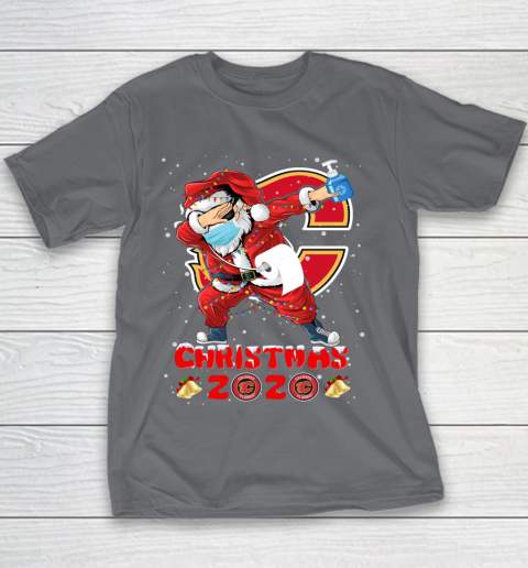 Calgary Flames Funny Santa Claus Dabbing Christmas 2020 NHL Youth T-Shirt 5