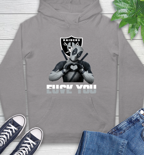 NHL Oakland Raiders Deadpool Love You Fuck You Football Sports Hoodie 6