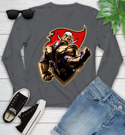 NFL Thanos Avengers Endgame Football Sports Tampa Bay Buccaneers Youth Long Sleeve 8
