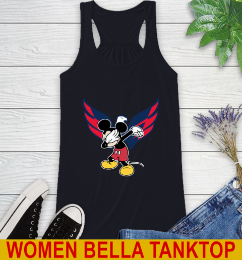 Washington Capitals NHL Hockey Dabbing Mickey Disney Sports Racerback Tank 10