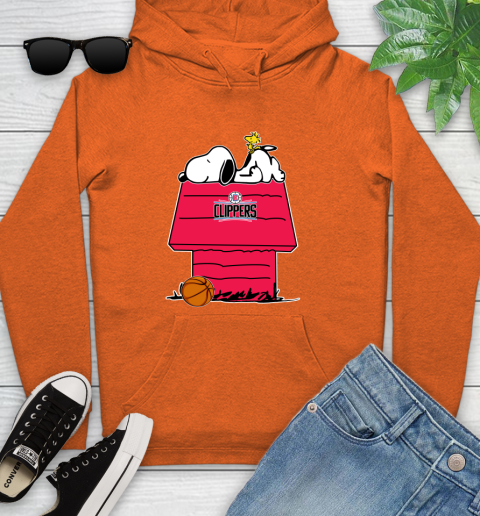 LA Clippers NBA Basketball Snoopy Woodstock The Peanuts Movie Youth Hoodie 5